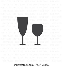 Fragile or packaging symbol. Glass icon. Vector illustration