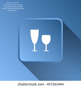 Fragile or packaging symbol. Glass icon. Vector illustration