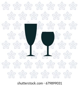 Fragile or packaging symbol. Glass icon. Vector illustration