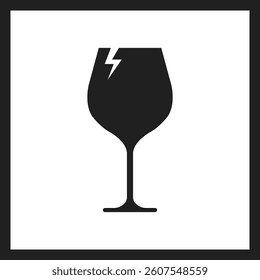 Fragile packaging symbol sign vector illustration design