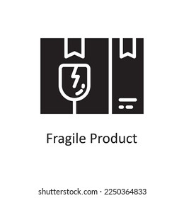Fragile Product Vector Solid Icon Design illustration. Product Management Symbol on White background EPS 10 File