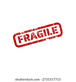 fragile red rubber stamp - vector illustration