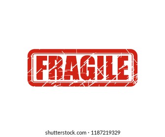 Fragile red stamp
