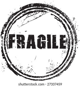 Fragile rubber stamp 