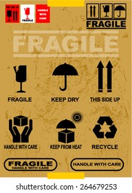 fragile and shipping sticker