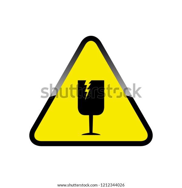 Fragile Sign Icon Fragile Handle Care Stock Vector Royalty Free
