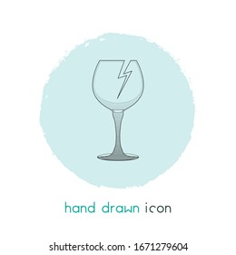 Fragile sign icon line element. Vector illustration of fragile sign icon line isolated on clean background for your web mobile app logo design.