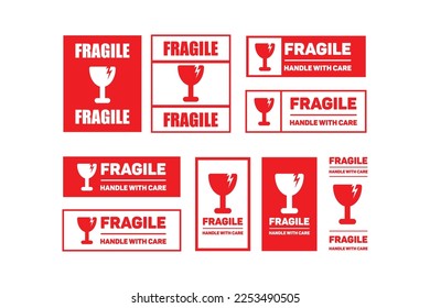 Fragile sign symbol vector design