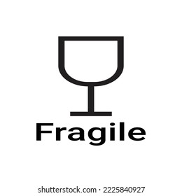 fragile sign symbol vector illustration on white background. 