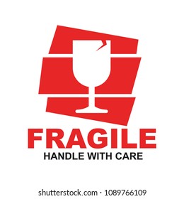 Fragile signs icons vector illustration