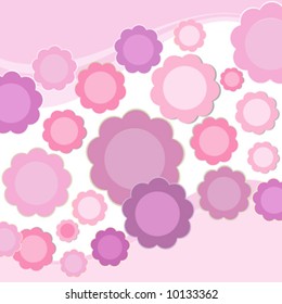 fragile spring flowers; abstract background