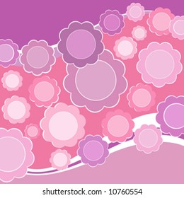 fragile spring flowers; abstract background