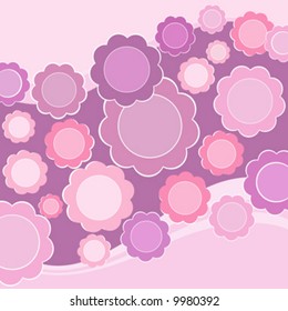 fragile spring flowers; abstract background