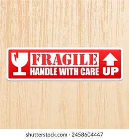 Fragile Aufkleber Design Vektorgrafik Design Hintergrund