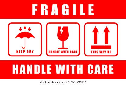 Fragile Sticker Icon Symbol Handle Care Stock Vector Royalty Free Shutterstock