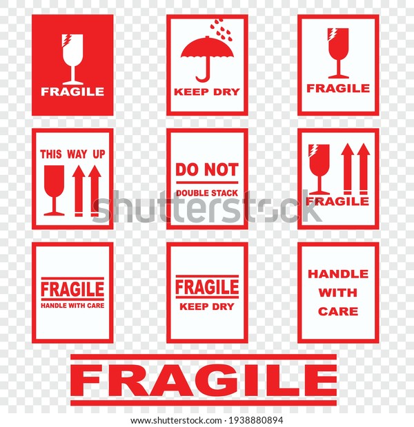Fragile, sticker and label\
vector\
