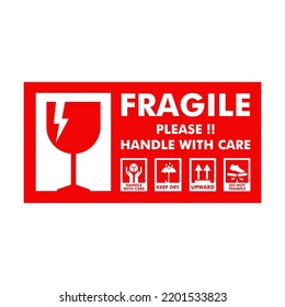 Fragile Sticker Packaging Vector Stock Illustration Stock Vector ...