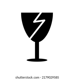 Fragile symbol isolated on white background