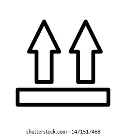 fragile thin line vector icon