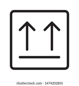 fragile thin line vector icon