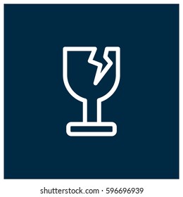 Fragile vector icon