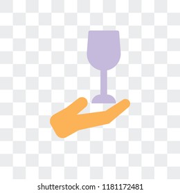 Fragile vector icon isolated on transparent background, Fragile logo concept