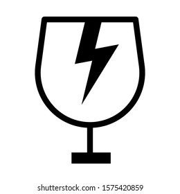 fragile vector icon in outline style