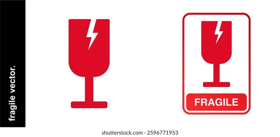 fragile vector icon pack eps