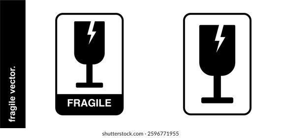 fragile vector icon pack eps