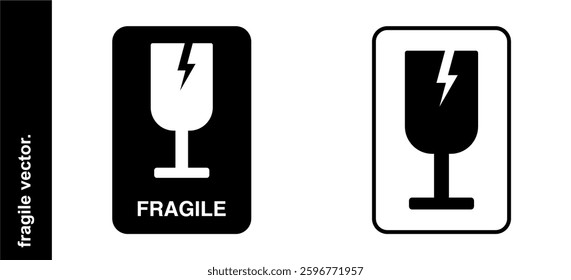 fragile vector icon pack eps
