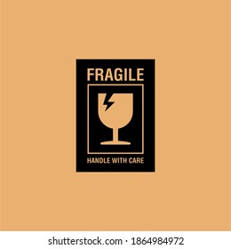 Fragile vector icon. Signs on the package