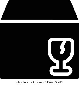 fragile Vector illustration on a transparent background. Premium quality symmbols. Glyphs vector icons for concept and graphic design.