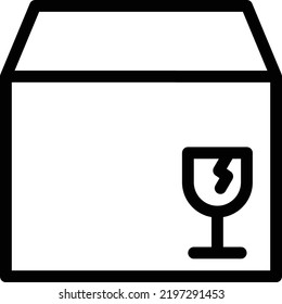 fragile Vector illustration on a transparent background. Premium quality symmbols. Thin line vector icons for concept and graphic design. 
