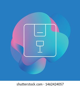 Fragile Vector Line Icon - Simple Thin Line Icon