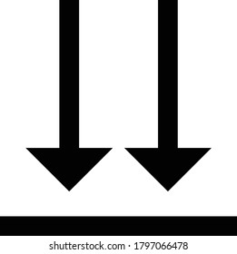 icono de línea delgada de vector frágil 