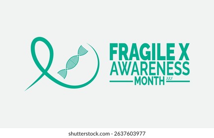 Fragile X Awareness Month. Medical and Genetic Disorder Support Background for Banners, Cards, and Social Media