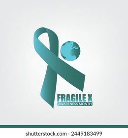 Fragile X Awareness Month vector graphic is great for Fragile X Awareness Month celebrations. flat design. flyer design. flat illustration. Simple and Elegant Design