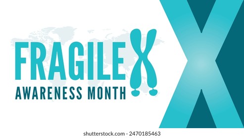 Fragile X syndrome Awareness Month observed every year in July. Template for background, banner, card, poster 