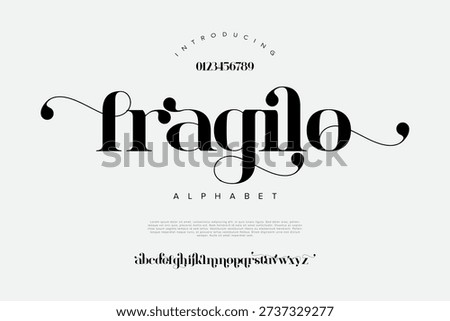Fragilo Alphabet Elegant Serif Script Font for Luxury Wedding Invitations and High End Fashion Brand