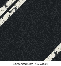 Fragment of asphalt road. Vector, EPS10