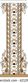 Fragment of black and gold drawing orthodoxy pattern, Russia