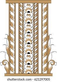 Fragment of black and gold drawing orthodoxy pattern, Russia