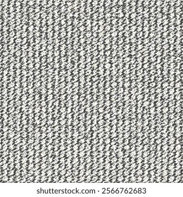 Fragment of a black and white striped carpet. Floor mat texture. Soft mottled synthetic rug. Abstract vector seamless.