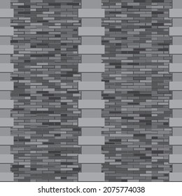 Fragment of a blank brick wall of a building. Seamless background. Vector illustration