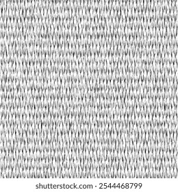Fragment of a coarse fabric made of jute or wool. Rustic carpet braided with black and white thread. Burlap background. Abstract vector seamless.