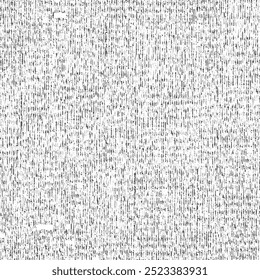 Fragment of a coarse primitive fabric, most probably made of natural fibers. A grunge graphic for a background. Abstract vector seamless in black and white.