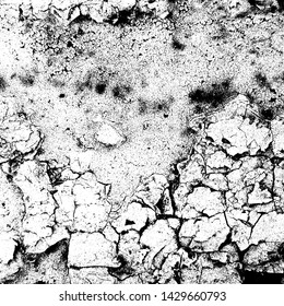 Fragment of cracked surface. Vector graphic