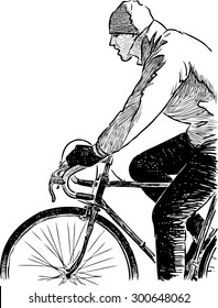 fragment of a cyclist