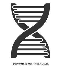 Fragment of a DNA chain - icon, illustration on white background, glyph style