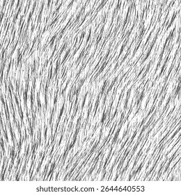 Fragmento de um tapete de pele fofo. Uma textura de casca de árvore. Estrutura natural detalhada. Fundo resistente. Vetor abstrato sem emenda.